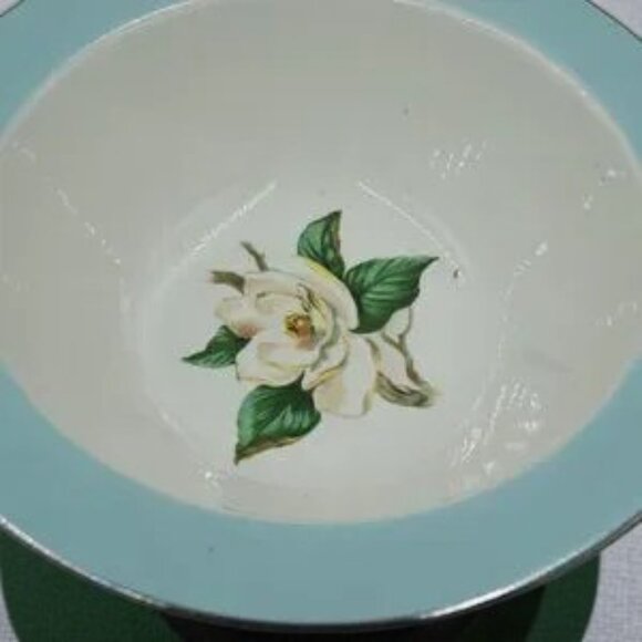 MCM Vintage Lifetime China Co Vegetable Bowl Magnolia Pattern - Picture 2 of 7